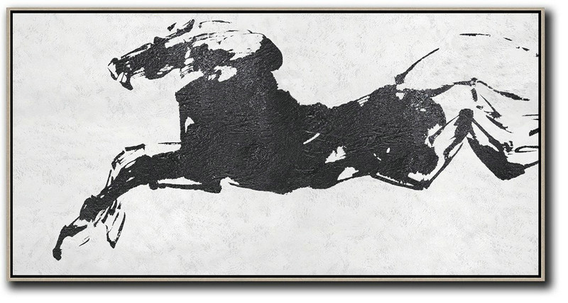 Contemporary Artwork,Oversized Horizontal Minimal Art On Canvas - Original Art For Sale By Artist